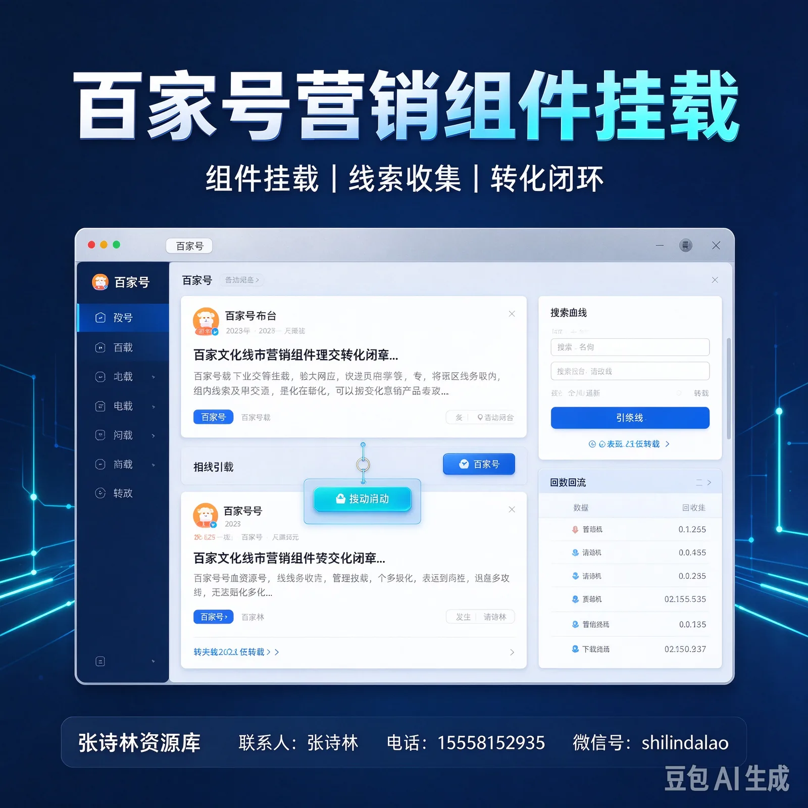 Baijiahao Integrazione componenti marketing